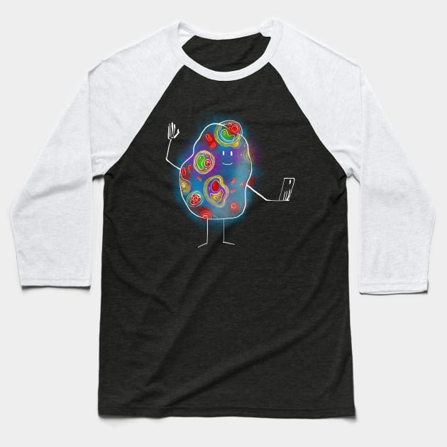 Cellfie Baseball T-Shirt by kharmazero